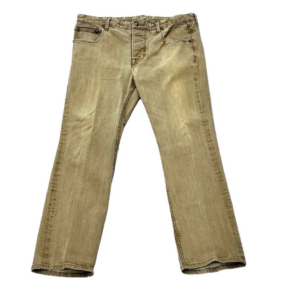 STITCH'S JEANS BLACK LABEL BARFLY SLIM DENIM TAN BUTTON FLY JEANS